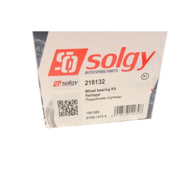 216132 SOLGY Підшипник маточини (передньої) Ford Escort/Fiesta -89 (35x60x19)