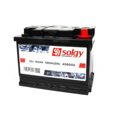 406002 SOLGY Аккумуляторная батарея 60Ah/480A (242x175x190/+R)