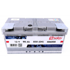406008 SOLGY Аккумуляторная батарея 90Ah/850A (353x175x175/+R)