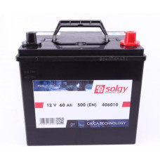 406010 SOLGY Аккумуляторная батарея 60Ah/500A (230x172x222/+R) Азия
