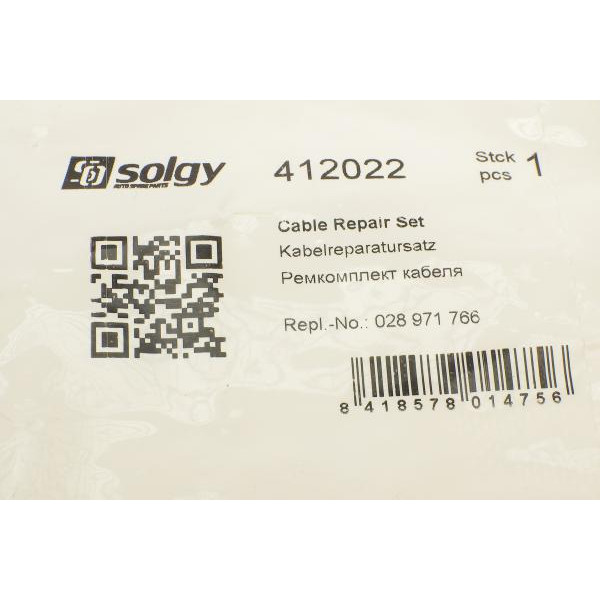 412022 SOLGY Ремкомплект кабелю свічки розжарювання VW Caddy II 1.9 SDI/TDI 99-04