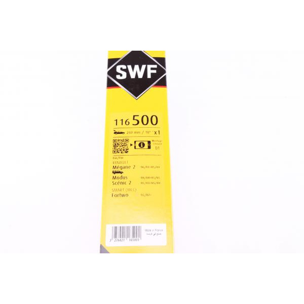 116500 SWF (Valeo) Щітка склоочисника (задня) (260mm) Renault Scenic II/Megane II/Dacia Dokker 03-