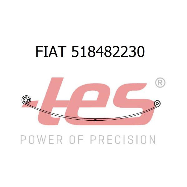 518482230019ZT TES Ресора задня корінна Fiat Doblo Cargo 01- (70/665/595) (13mm) (вигин 160mm)