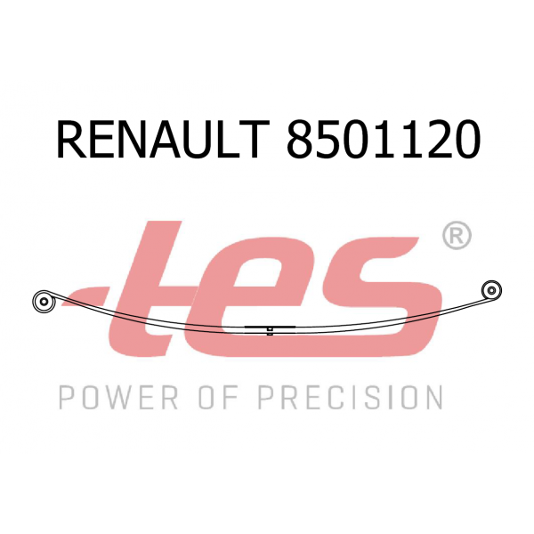 8501120019ZT TES Ресора задня корінна Renault Master III 10- (1/19mm) (80/730/730) FWD