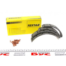 1101901 TEXTAR Накладки колодок тормозных (задних) MB 207-210D (барабанные с заклепками)