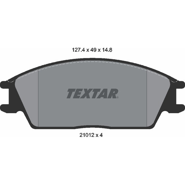 2101204 TEXTAR Колодки гальмівні (передні) Hyundai Getz 02-10 (Akebono)
