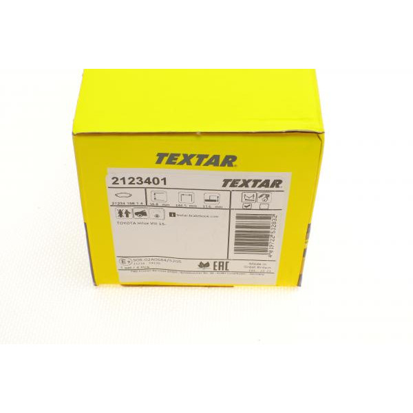 2123401 TEXTAR Колодки гальмівні (передні) Toyota Hilux 2.7 15- (Advics) (з датчиком)