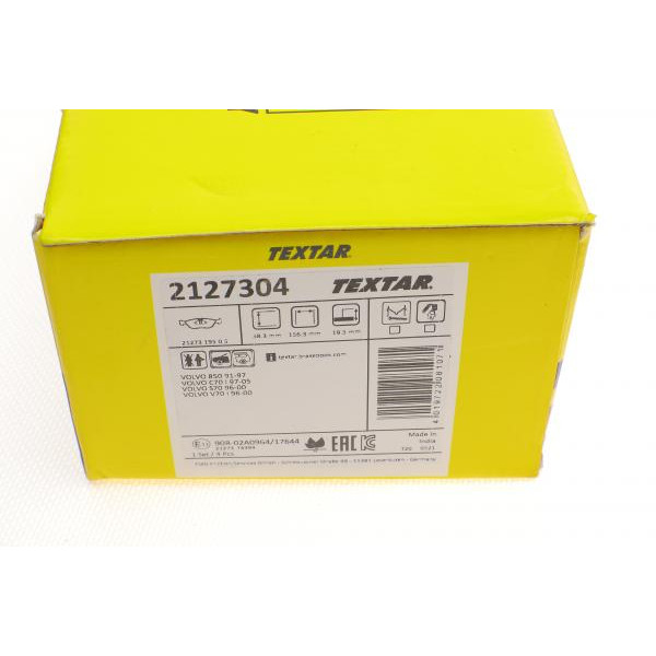2127304 TEXTAR Колодки гальмівні (передні) Volvo S70/V70/XC70 96-07 (Teves) R15 Q+