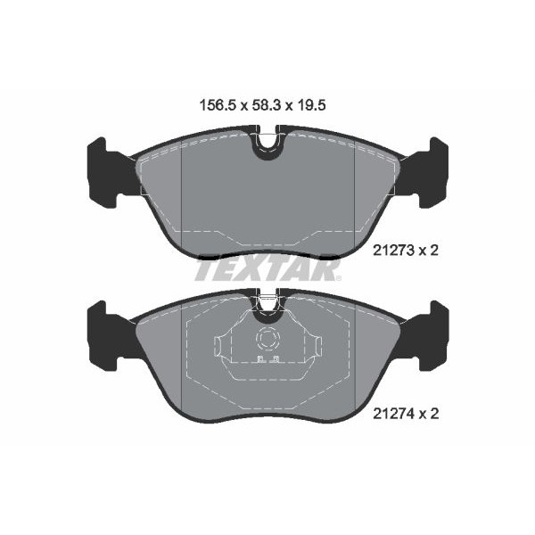 2127304 TEXTAR Колодки гальмівні (передні) Volvo S70/V70/XC70 96-07 (Teves) R15 Q+