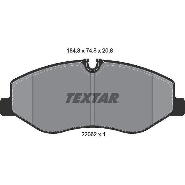 2206201 TEXTAR Колодки гальмівні (передні) MB Vito (W447) 14- (Brembo) Q+