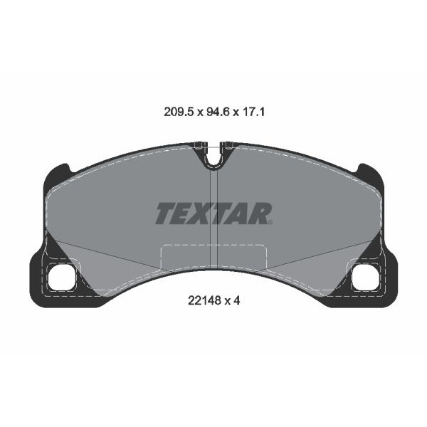 2214801 TEXTAR Колодки гальмові (передні) Porsche Cayenne/Cayenne Coupe 17- (Brembo)