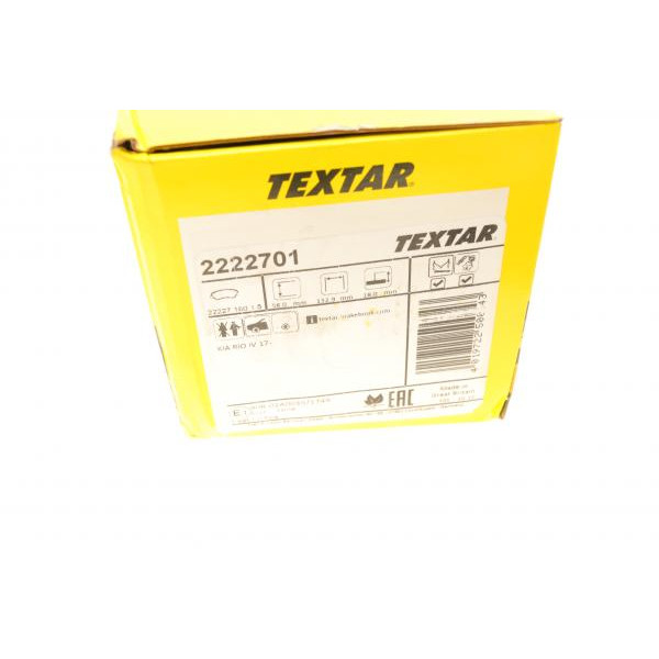 2222701 TEXTAR Колодки гальмівні (передні) Hyundai Bayon/i20/Kia Rio/Stonic 20- (Akebono) Q+