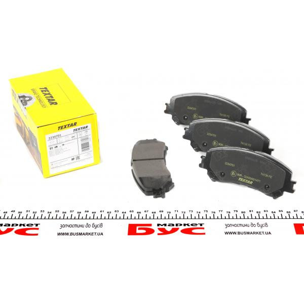 2234701 TEXTAR Колодки гальмівні (передні) Renault Scenic/Megane 15- (Akebono) Q+