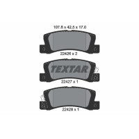 2242601 TEXTAR Колодки гальмівні (задні) Toyota Camry 2.2-3.0 i 91-01 (Akebono)