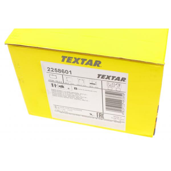 2258601 TEXTAR Колодки гальмівні (передні) MB C-class (W205/S205/C205)/E-class (W213) 16- (Brembo)