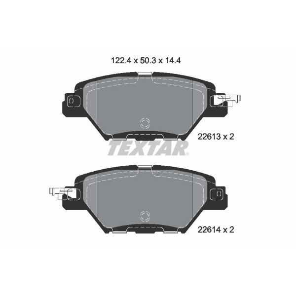 2261301 TEXTAR Колодки гальмівні (задні) Mazda CX-9 16- (Akebono)