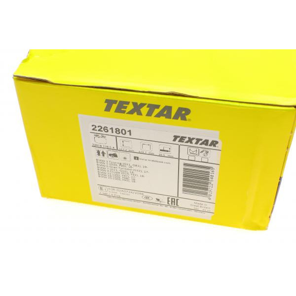 2261801 TEXTAR Колодки гальмівні (передні) BMW 3 (G20,G21)/5 (G30,G31)/7 (G11,12)/X5 (G05)/X6 (G06) 17- (Brembo)