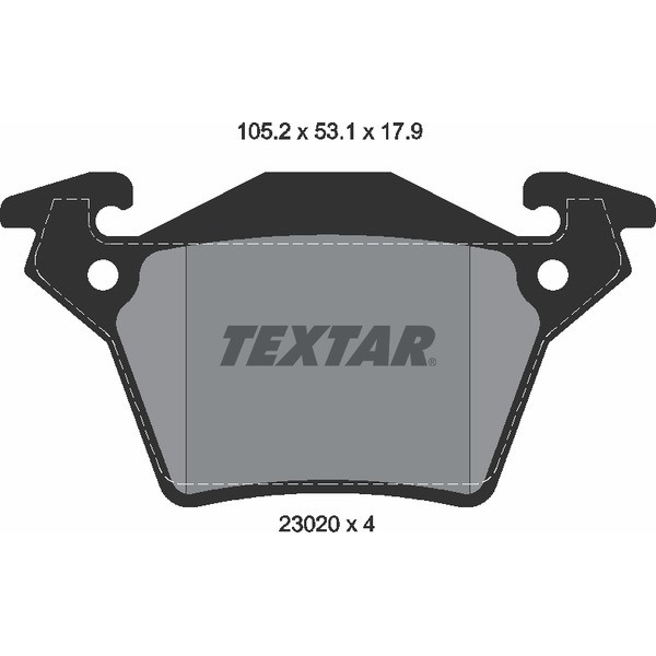 2302001 TEXTAR Колодки гальмівні (задні) MB Vito (W638) CDI (Bosch) Q+