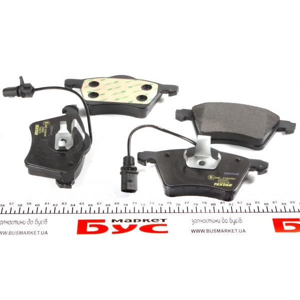 2303401 TEXTAR Колодки гальмівні (передні) VW T4 90-00 R16 (Teves) Q+ (з датчиками) (156.5x78.5x18.6)