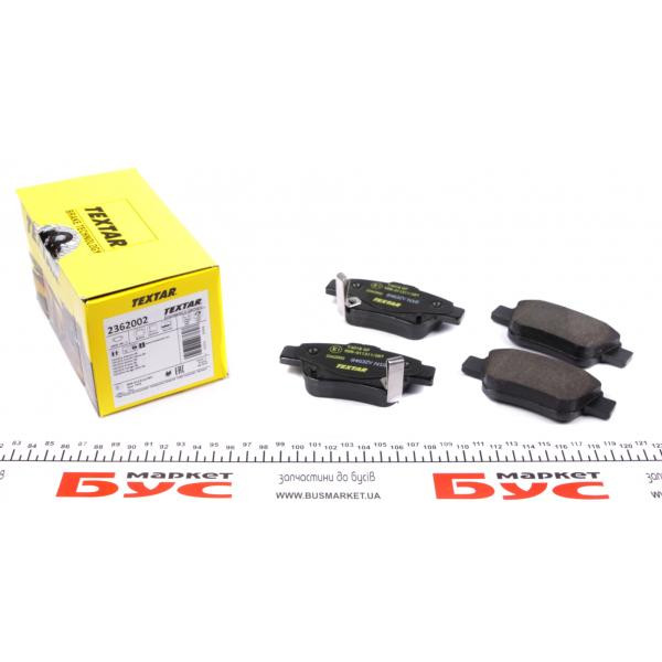 2362002 TEXTAR Колодки гальмівні (задні) Toyota Avensis/Corolla 1.6-2.4i 03-09 (Bosch) Q+
