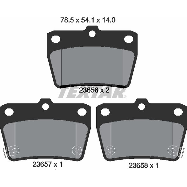 2365601 TEXTAR Колодки гальмівні (задні) Toyota Rav4 II 00-05 (Akebono)