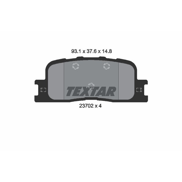 2370205 TEXTAR Колодки гальмівні (задні) Lexus ES 96-08 (Akebono)