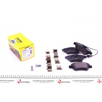 2370502 TEXTAR Колодки гальмівні (передні) Fiat Doblo 01- (Bosch) Q+ (з датчиком)