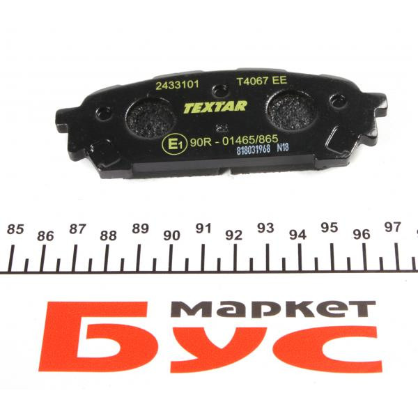 2433101 TEXTAR Колодки гальмівні (задні) Subaru Impreza/Forester 99- (Akebono)