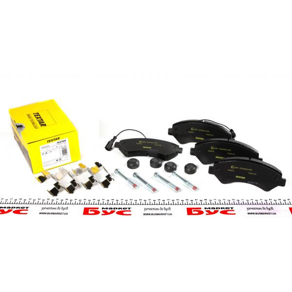 2446701 TEXTAR Колодки гальмівні (передні) Citroen Jumper/Fiat Ducato/Peugeot Boxer 2.0-3.0HDi 06-R16(з датчиком)