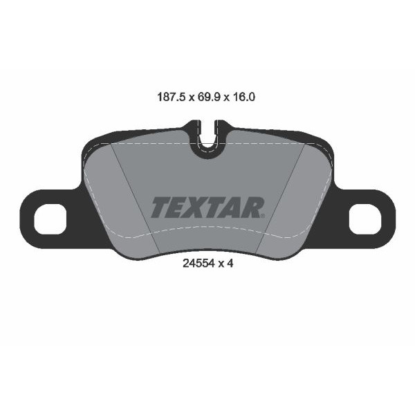 2455402 TEXTAR Колодки гальмівні (задні) Porsche Panamera 09- (Brembo)