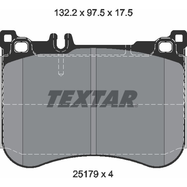 2517903 TEXTAR Колодки тормозные (передние) MB E-class (W213/S213/C238)/ S-class (W222/C217) 13- (Brembo) Q+