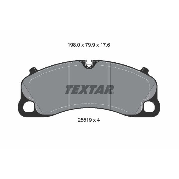 2551901 TEXTAR Колодки гальмівні (передні) Porsche 911 12-