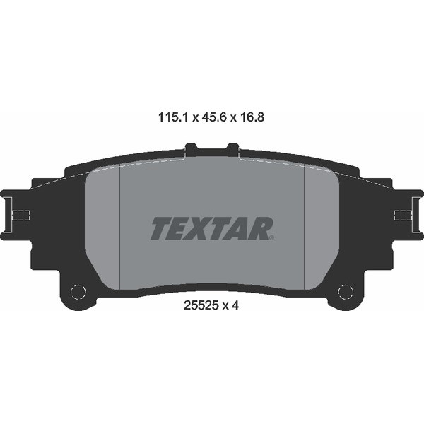 2552501 TEXTAR Колодки гальмівні (задні) Lexus GS/IS III/RC 12-