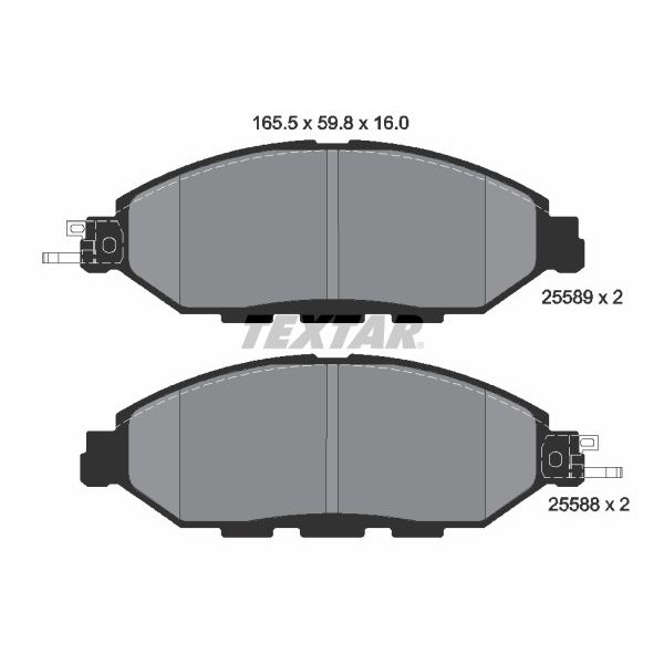 2558903 TEXTAR Колодки гальмівні (передні) Nissan Pathfinder 2.5/3.5 4WD 13-