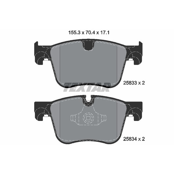 2583301 TEXTAR Колодки гальмівні (передні) Citroen C4/Peugeot 308 13- (Teves) Q+