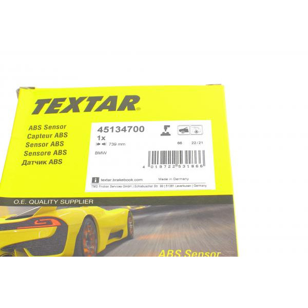 45134700 TEXTAR Датчик ABS (передній) BMW X1 (F48) 15- (L=739mm)