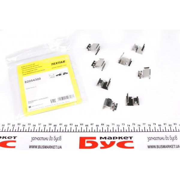 82054300 TEXTAR Планка супорта (переднього/заднього) притискна (к-кт) VW Crafter/Fiat Doblo/Ford Transit