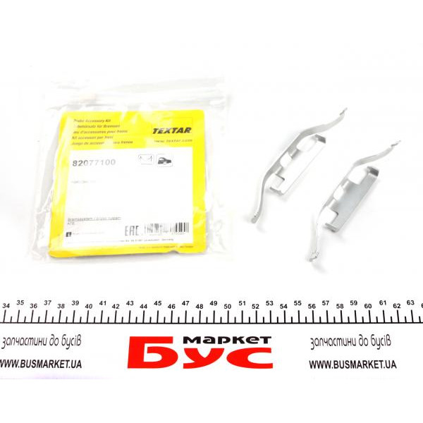 82077100 TEXTAR Планка супорта (заднього) притискна (к-кт) VW T5/Touareg 03- (Teves)