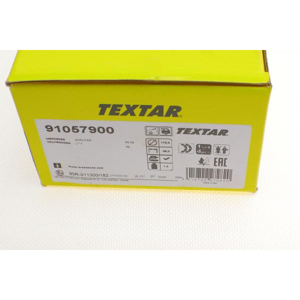 91057900 TEXTAR Колодки ручника MB Sprinter 408-416 96-06 (170x40) (з пружинками)