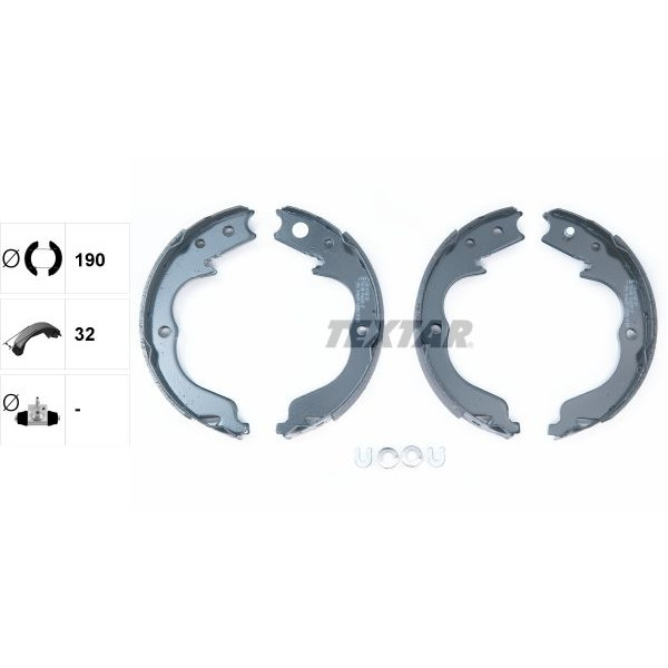 91068300 TEXTAR Колодки ручника Mitsubishi Grandis 04-/Outlander II/Subaru Forester 08- (190x32)