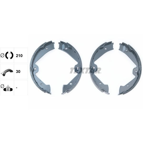 91074700 TEXTAR Колодки ручника VW Touareg/Porsche Cayenne 10- (210x30)