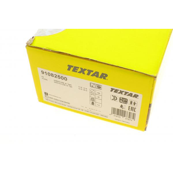 91082500 TEXTAR Колодки ручника Hyundai Santa Fe/Tucson 05-/Kia Sorento/Sportage 02- (190x26)