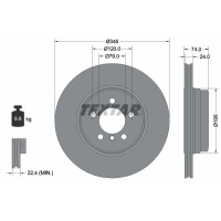 92155005 TEXTAR Диск гальмівний (задній) BMW 7 (E65/E66/E67) 03-08 (345x24) PRO+
