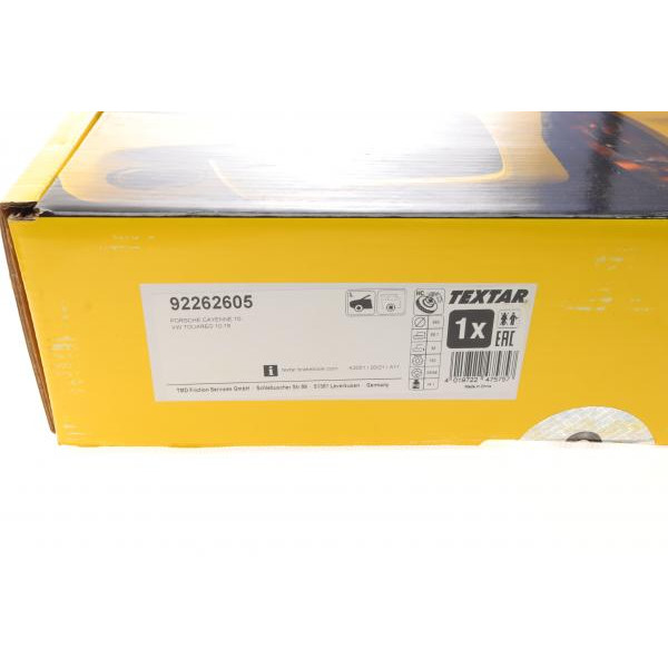 92262605 TEXTAR Диск тормозной (передний) Porsche Cayenne 10-/VW Touareg 10-18 (360x36) (L) PRO+