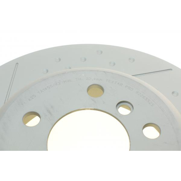 92265525 TEXTAR Диск гальмівний (задній) BMW 3 (F30/F80/F34)/4 (F36) 11- (з прорізом) (вентильований) (345x24) PRO+