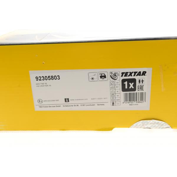 92305803 TEXTAR Диск гальмівний (задній) VW Crafter 16-(325x30) PRO
