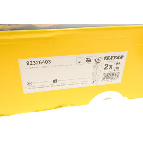 92326403 TEXTAR Диск гальмівний (задній) Ford Tourneo Connect/Transit Connect 13-(280х11) PRO