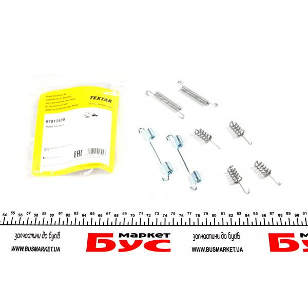 97012400 TEXTAR Комплект пружинок колодок ручника MB Sprinter 408-416/VW LT 46 (Ate)
