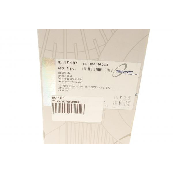 0217187 TRUCKTEC AUTOMOTIVE Котушка запалювання MB C-class/E-class (W203/W210) 2.0-2.3 00-04
