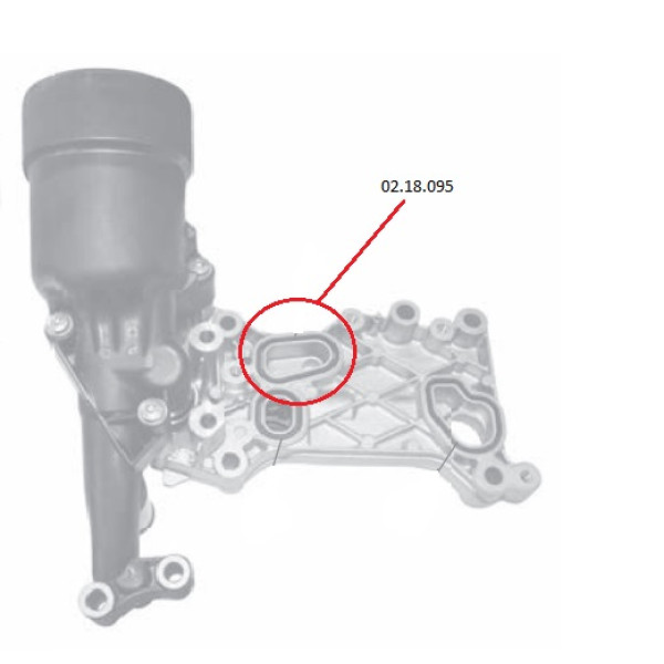 0218095 TRUCKTEC AUTOMOTIVE Прокладка радіатора масляного ущільнювальна MB Sprinter OM651 2.2CDI